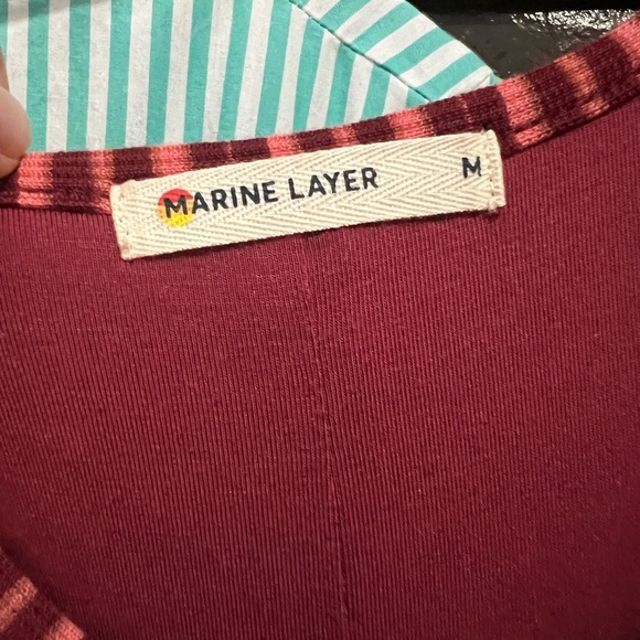 Marine Layer Lexi Striped Midi Dress M - Picture 6 of 12